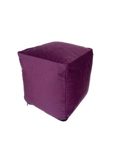 Кресло мешок Пуфик кубик Jaguar 29 Фиолетовый Велюр Kreslo-puff