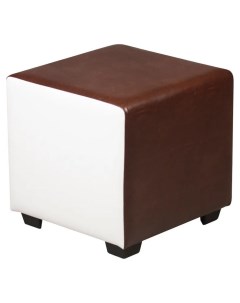 Пуф arrau furniture art квадратный бело коричневый 40х40х40 см Я сам