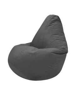 Кресло мешок велюр серый 3xl 150x102 Папа пуф