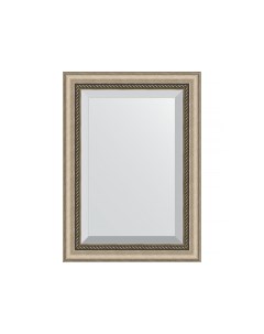 Зеркало в раме 53x73см BY 1122 состаренное серебро с плетением Evoform