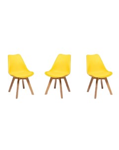 Комплект стульев 3 шт SC 034 черный желтый La room