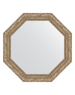 Зеркало в раме 75x75см BY 3777 виньетка античное серебро Evoform