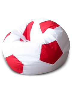 Кресло Мяч Бело Красный Оксфорд Классический Dreambag