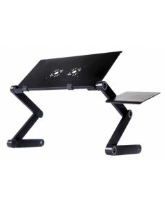 Складной регулируемый столик для ноутбука с 2 вентиляторами черный Ninth world