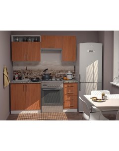 Кухонный гарнитур Лира 2 2 180 см коричневый белый серый Баронс