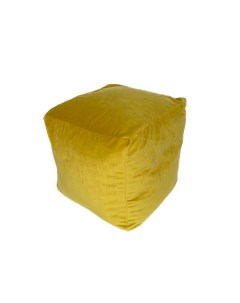 Кресло мешок Пуфик кубик Holland 19 Желтый Бархат Kreslo-puff