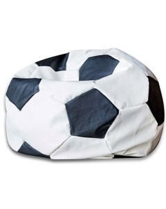 Кресло Мяч Бело Черный ЭкоКожа Классический Dreambag
