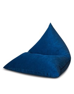 Кресло Пирамида Синий Микровельвет Классический Dreambag