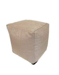 Кресло мешок Пуфик кубик Delson 14 Светло серый Рогожка Kreslo-puff