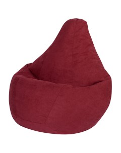 Кресло Мешок Груша Бордовый Велюр 3XL Классический Bean-bag