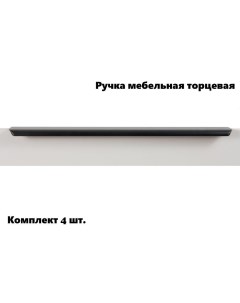 Ручка мебельная торцевая RT110BL 1 400 черная комплект 4 шт Boyard
