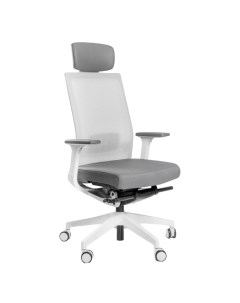 Эргономичное офисное кресло A 1 AON 11WAL серое каркас белый Falto