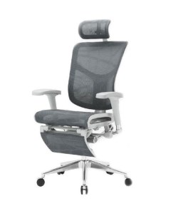 Кресло EXPERT STAR RSTM01 G GY сетка серая каркас серый с подножкой Falto-profi