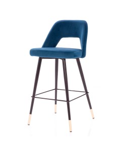Барный стул Hudson BY 22 BLUE черный синий Storeforhome