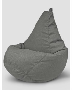 Кресло мешок пуфик груша размер XХXL серый рогожка Onpuff
