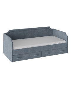 Кровать Кантри Тип 1 900 Замша синяя Triya