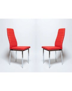 Комплект стульев 2 шт F 261 3 хром красный La room