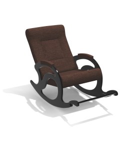 Кресло качалка Ларгус 4 из велюра коричневый Фабрика мебели квинта