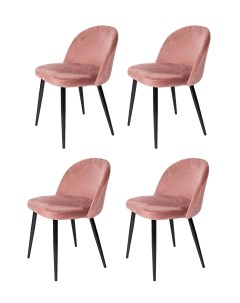 Комплект стульев 4 шт UDC 7003 G062 23 черный пыльная роза La room