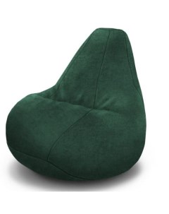 Кресло мешок груша XL Компакт Велюр зеленый Happy-puff