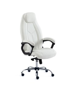 Кресло компьютерное офисное на колесиках ортопедическое BOSS белый Tetchair