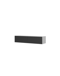 Тумба ТВ 140 Somero III Белый Матовый Черный Матовый Нк-мебель