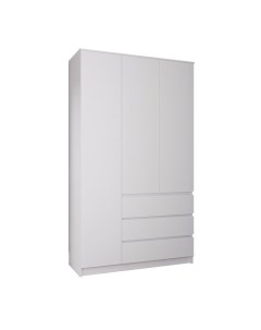 Шкаф для одежды Сура 1200 с 3 ящиками белый Nobrand
