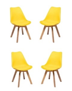 Комплект стульев 4 шт SC 034 черный желтый La room