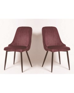 Комплект стульев 2 шт UDC 21075 черный пурпурный La room