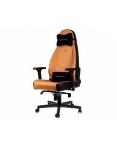 Кресло для геймера ICON Real Leather черно оранжевое Noblechairs