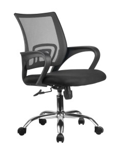 Кресло офисное 8085JE черная сетка хром крестовина Riva chair