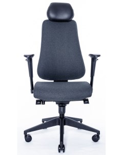 Эргономичное офисное кресло Ideal 1104 34H LONG темно серое каркас черный Falto