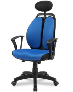 Ортопедическое офисное кресло New Trans SY 0780 синее каркас черный Synif