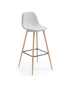 Барный стул 52518 натуральный хром светло серый La forma