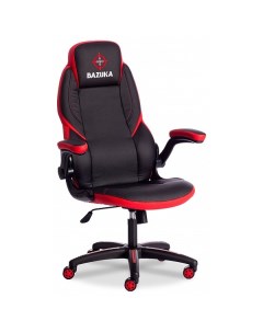 Кресло игровое компьютерное геймерское для пк BAZUKA черный красный кож зам Tetchair