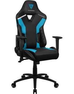 Кресло компьютерное игровое TC3 Azure Blue голубой черный Thunderx3