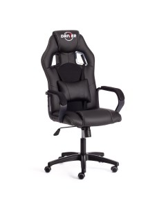 Кресло игровое компьютерное геймерское для пк DRIVER черный кож зам ткань Tetchair