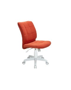 Детское компьютерное кресло КР 555 белый пластик оранжевое Кресловъ