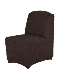 Чехол на кресло без подлокотников цвет темно коричневый Venera