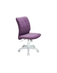 Детское компьютерное кресло КР 555 белый пластик фиолетовое Кресловъ