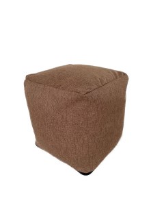 Кресло мешок Пуфик кубик Montreal 22 Светло коричневый Рогожка Kreslo-puff