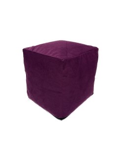 Кресло мешок Пуфик кубик Camaro 10 Фиолетовый Велюр Kreslo-puff