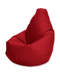 Кресло мешок Груша XL эко кожа Красный Пуффбери