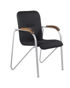 Кресло Samba CF 104 серый каркас накладки орех кожзам черный собрано 532759 Brabix