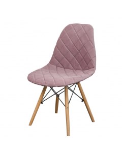 Чехол на стул Eames DSW из микровелюра 40x46 ромб розовый Chiedocover