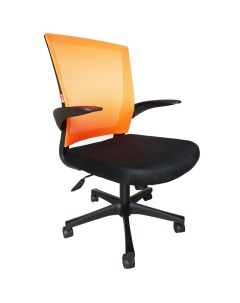 Кресло BN_Cm_EChair 316 TTW net пласт черн ткань черн сетка оранж Easy chair