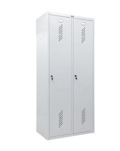 Шкаф для одежды LS 21 80 S23099552102 1830x813x500мм 2секц металл серый серый Практик