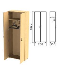 Шкаф для одежды 700х350х1830 мм цвет бук невский ШК40 10 Канц