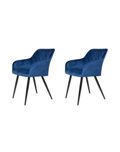 Комплект стульев 2 шт UDC 8266 2 синий черный La room