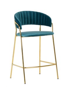 Барный стул Turin FR 0162 бирюзовый золотистый Bradex